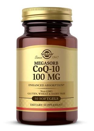 Натуральна домішка solgar megasorb coq-10 100 mg, 30 капсул