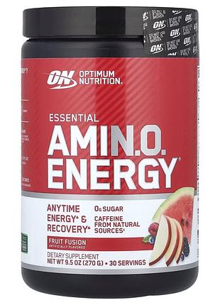 Передтренувальний комплекс optimum nutrition essential amino energy, 270 грам - фруктовий пунш