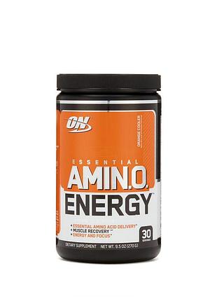 Передтренувальний комплекс optimum nutrition essential amino energy, 270 грам - апельсин