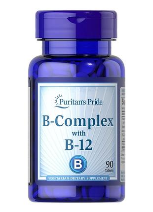Комплекс вітамінів групи в puritan's pride b-complex with b-12, 90 таблеток