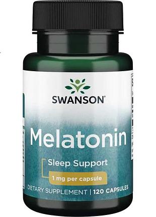 Натуральная добавка swanson melatonin 3 mg, 120 капсул