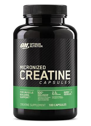 Креатин optimum micronized creatine capsules, 100 капсул