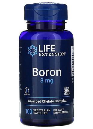 Витамины и минералы life extension boron, 100 вегакапсул