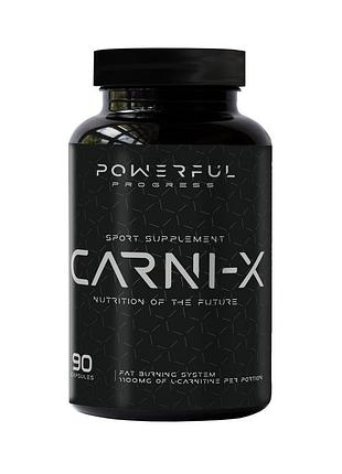 Жироспалювач powerful progress carni-x, 90 капсул