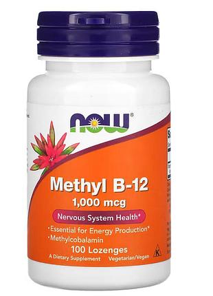 Вітаміни та мінерали now methyl b12 1000 mcg, 100 льодяників