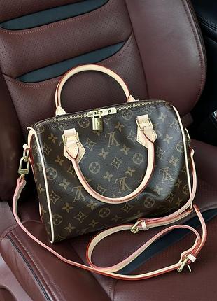 Сумка louis speedy bandoulière 30 vuitton brown/pink