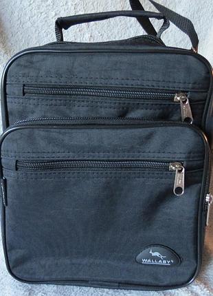 Сумка мужская wallaby через плечо стильная барсетка мужские сумки 2665 черная
