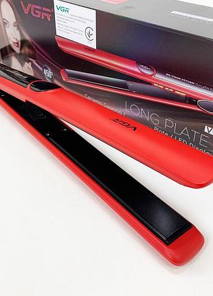 Утюжок выпрямитель плойка для укладки волос гофре vgr, выпрямитель для завивки волос wi-50