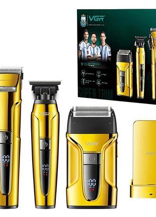 Хороший бездротовий тример vgr v-694, професійна машинка для стрижки волосся в салон ko-41