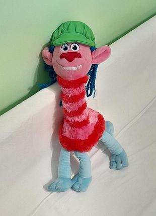 Dreamworks trolls  cooper - м'яка плюшева іграшка троль купер - 45 см
