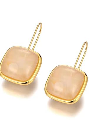 Серьги со вставками из акрила нержавеющая сталь stainless steel