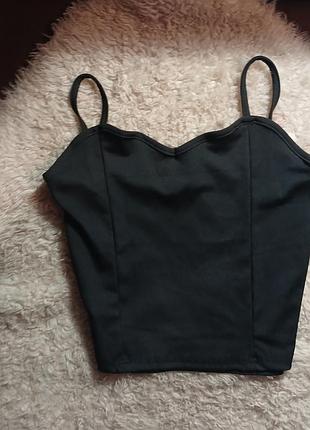 Топ рубчик, топ чорний