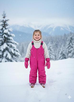 Лижні штани на 2 роки зимовий напівкомбінезон на 92 см
