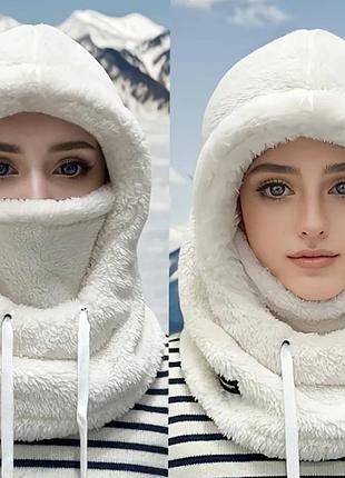❄️❄️ белая плюшевая балаклава ❄️❄️