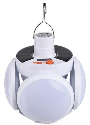 Кемпинговый фонарь solar на солнечных аккумуляторах, лампа солнечная.