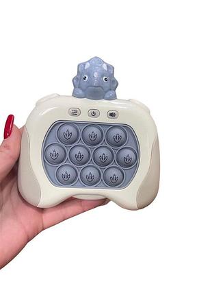 Електронна консоль quick push: антистресовая интерактивна игрушка em pop it pro с подсветкой 4 игры
