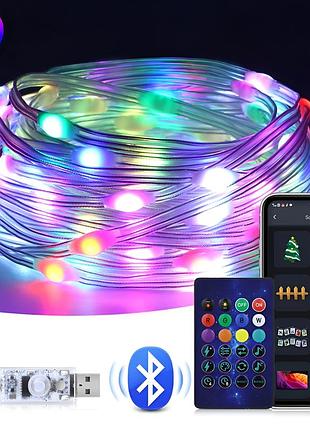 Светодиодная сказочная лента 10 метров, умная usb гирлянда, уличная гирлянда, декор, гирлянда от usb