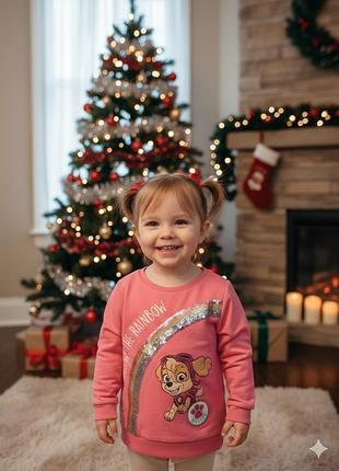 Свитшот на 2-3 года кофта на девочку 98 см щенячий патруль