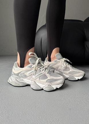 Жіночі кросівки new balance 9060 grey нью беланс сірого кольору