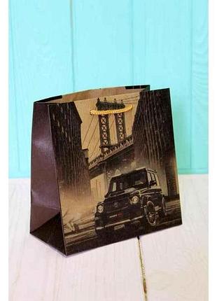 Пакет подарочный крафт 15,5*15,5*8см noпак чш-1064к тм упаковкин