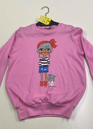 Лонгслів на дівчинку узбекистан 122-140 зріст 122