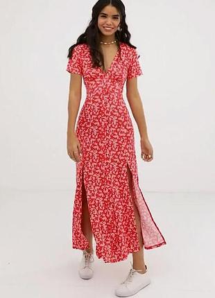 Распродажа платье asos натуральное по линии пуговиц