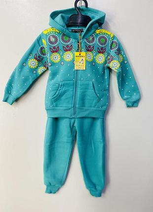 Теплий костюм тринитка фліс 92-134 зріст 122