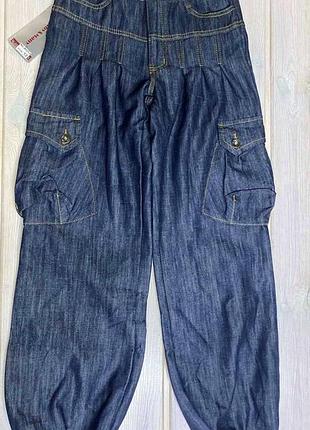 Джинсы джогеры на флисе карго 134-152 размер