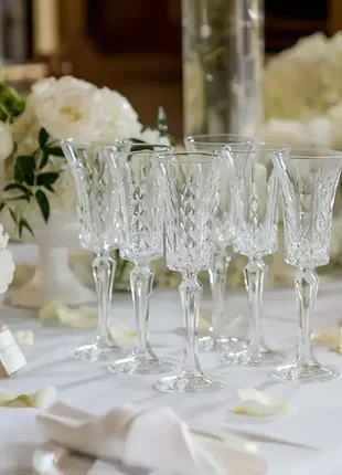 Набор бокалов для шампанского под хрусталь 6 штук 150 мл прозрачный