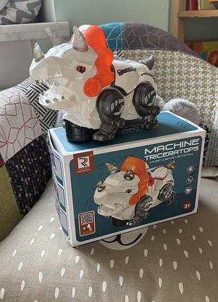 Інтерактивна іграшка 3 в 1 танцюючий трицератопс динозавр