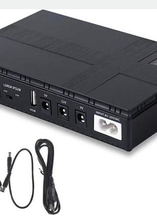 Ups для роутера до 12в 9в 5в - 1a, повербанк, бесперебойник 10400mah