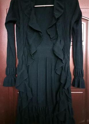 Модная фирменная кофта накидка черная