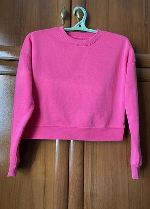 Світшот укорочений рожевий