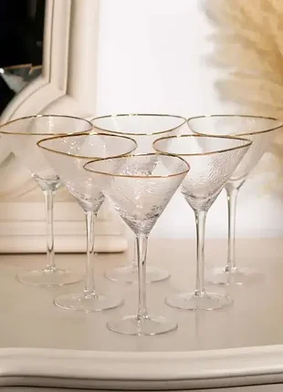 Набор бокалов для мартини triangle 6 штук по 200 мл, прозрачный