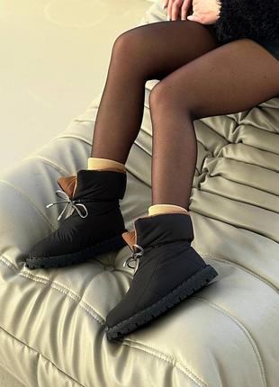 Зимові теплі дутики які не примокають у чорному кольорі 😍🔥