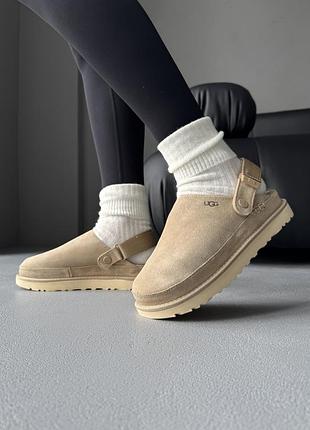 Женские зимние угги из натурального меха ugg goldenstar clog beige