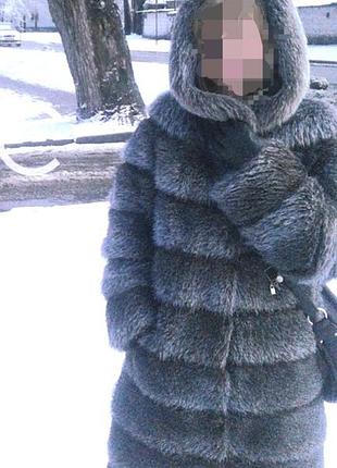 Шуба з нутрії, сіра