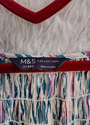 Хлопковое миди макси платье marks&spencer 7