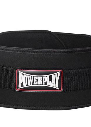Пояс для тяжелой атлетики powerplay 5535 неопреновый черный xl
