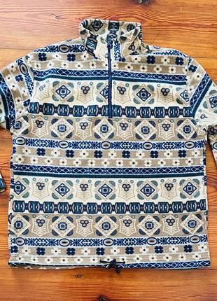 Чоловічий флісовий пуловер з візерунком