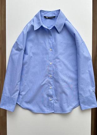 Сорочка жіноча zara блакитна розмір m