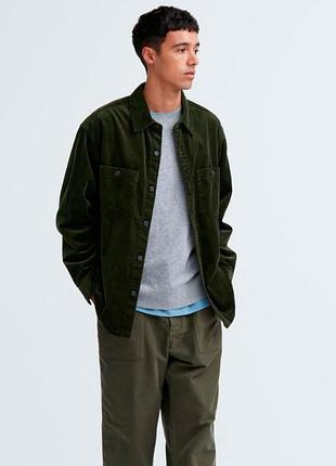 Красивая стильная мужская вельветовая рубашка, р.м ( 44-46)