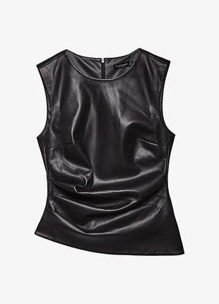 Шкіряний топ stradivarius