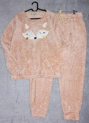Тепла флісова жіноча піжама 🦊, розмір 16-18 (l-xl), домашній костюм ✨️george