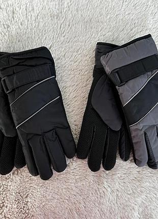 Теплые горнолыжные перчатки, лыжные варежки размер m-l
