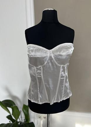 Блуза корсет в білизняному стилі,нюанс ,л/хл