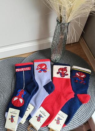 Детские носки spiderman теплые носки травка