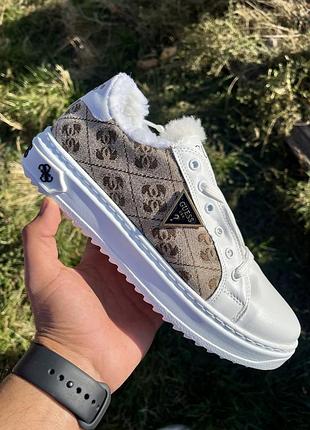 Guess white fur