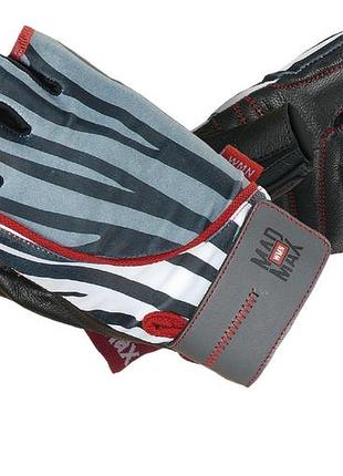 Перчатки для фитнеса madmax mfg-911 nine-eleven zebra b&w zebra s