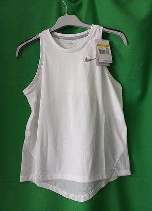 Майка топ зі вставкою із сітки ззаду nike running dri-fit